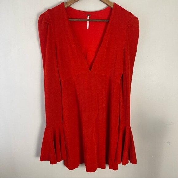 Free People Red Long Sleeve Dress - Picture 6 of 15